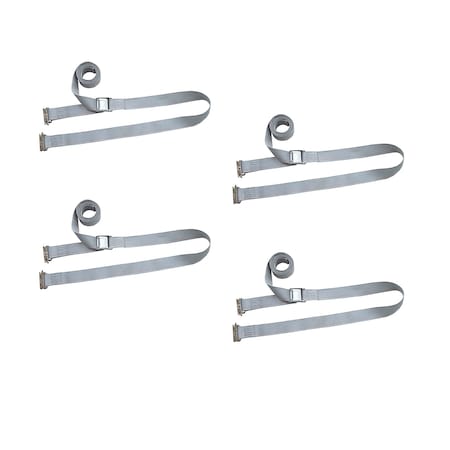 Tie 4 Safe 2 x 16' E Track Cam Buckle Straps w/ E Clips, WLL- 833 lbs., PK4 CT11-16M23G-4